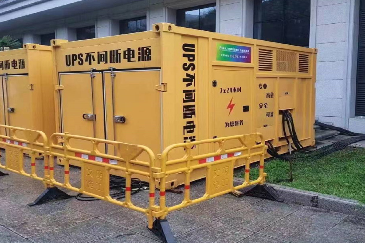 贞丰发电机租赁施工现场